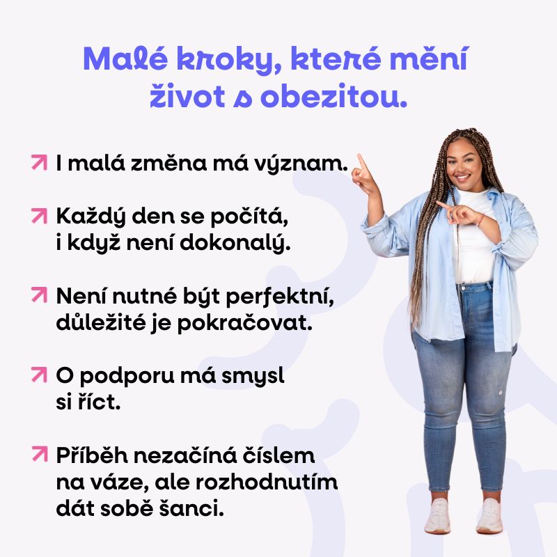 Malé kroky, které mění život s obezitou.
